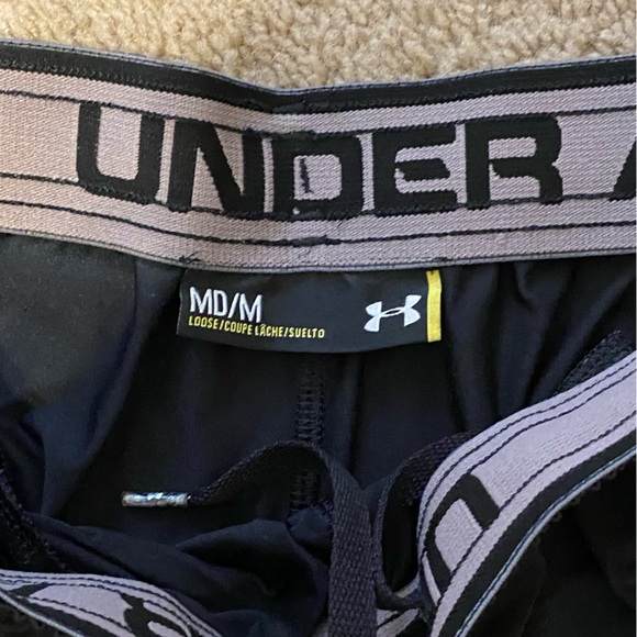 2 Pairs of Under Armour Men's, Dark Blue and Black, Athletic Shorts - Picture 6 of 6